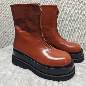 New Jeffrey Campbell Dozed Platform Chunky Boots Size 6 "Rust"